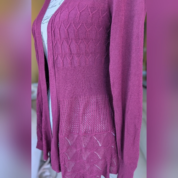 NWT DREAMERS Burgundy Cardigan  Size Medium - Picture 2 of 15
